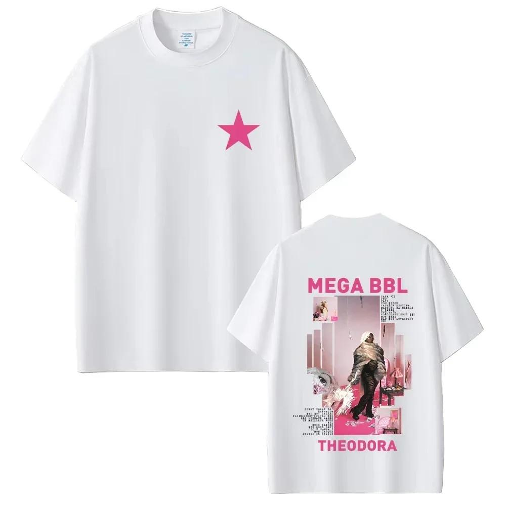 Rapper Theodora Mega Bbl Álbum Camisetas Gráficas Unisex Wounisex Hip Hop Moda Música Pop Streetwear Masculino Casual Algodón Vintage Camiseta