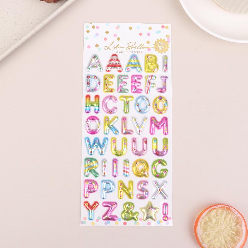 3D Gold Coil Shiny Number Alphabet Stickers For Scrapbook Decals Phone Case Personalized Decoration Crafts