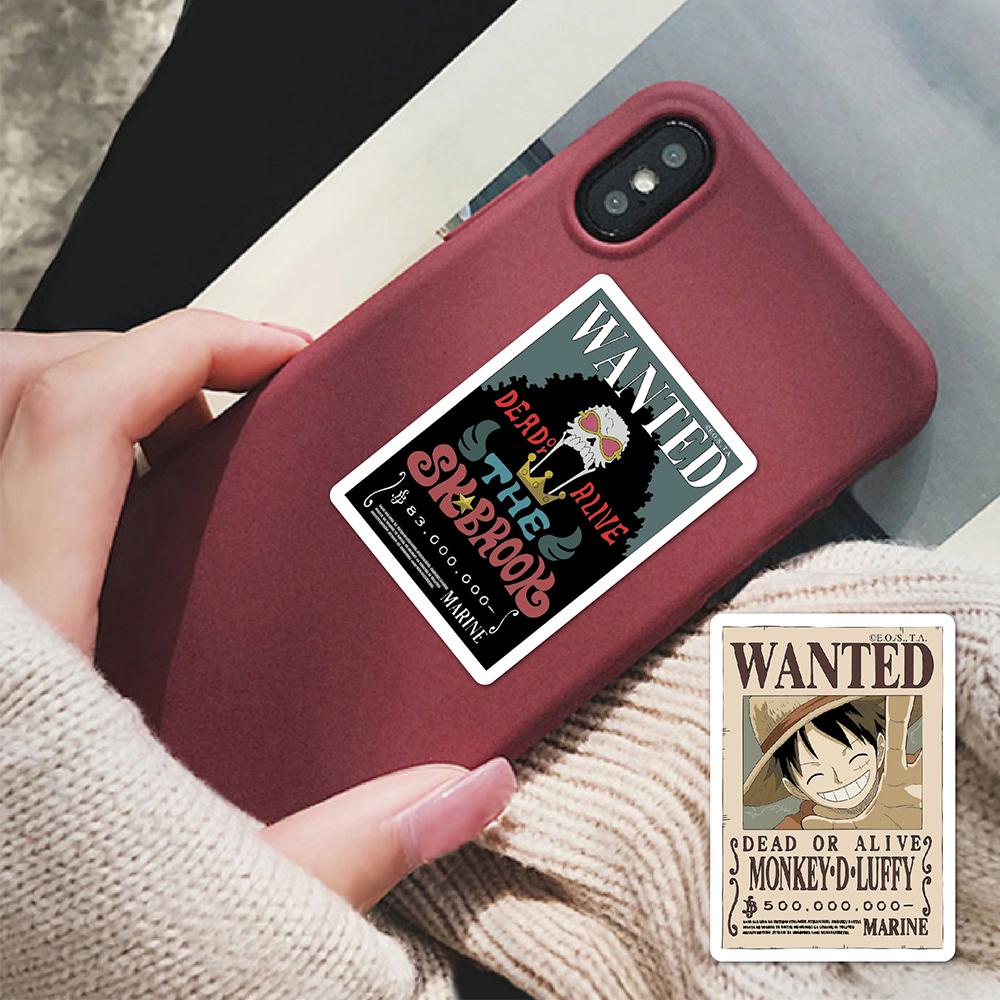 80Pcs One Piece Poster Stickers Waterproof Anime Stickers for Luggage Skateboard