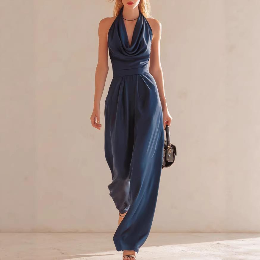 Amazon Europa e Stati Uniti transfrontaliero estate 2026 nuovo abbigliamento da donna alla moda e sexy senza maniche con scollo a V senza schiena tuta