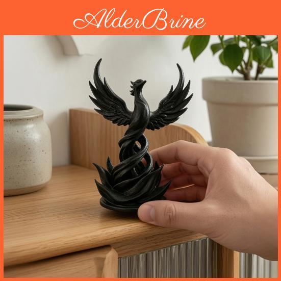 Phoenix Rising 3d Sculpture Printed Phoenix Bird Figurine Mythical Creature Decoration With Wings For Desk Study Room Office Decor