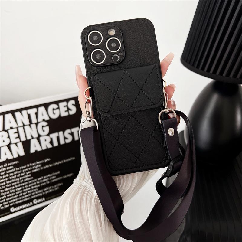 iPhone 17 Pro/16 Pro Max/14/13 Crossbody Hülle mit Kartenfächern & Riemen