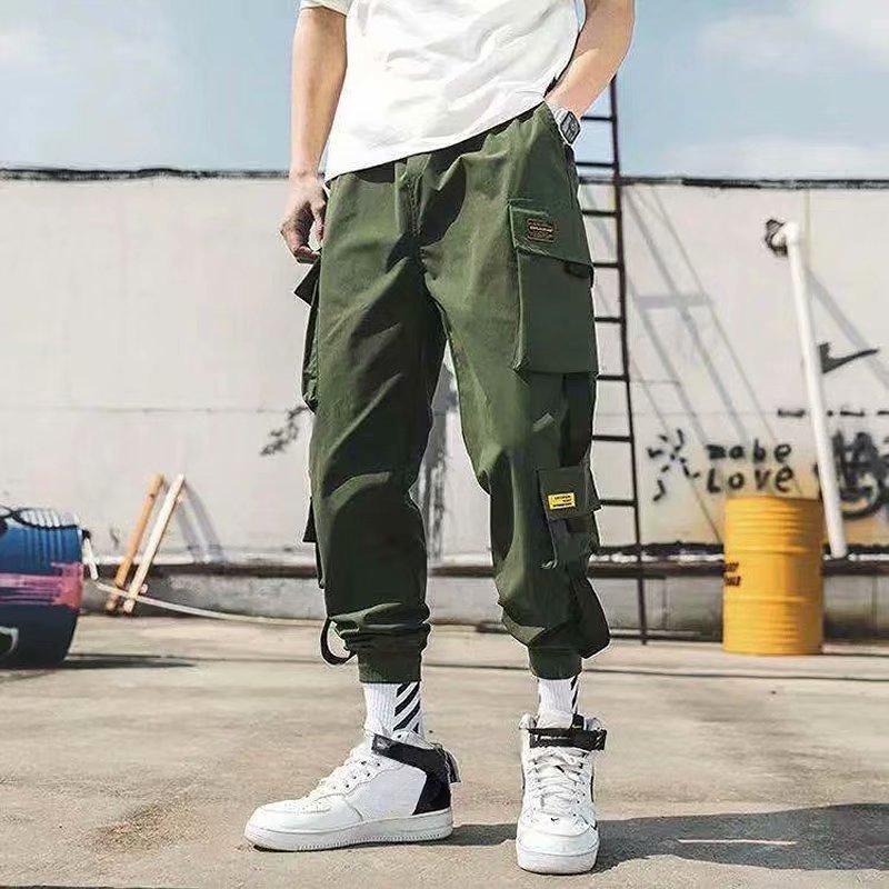 Work Pants Men's Summer Hip Hop Sports Men's Pants Trend Loose Bundle Foot Casual Long Pants