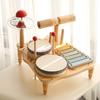 85Ae Set de Instrumentos Musicales para Niños Juguete de Tambor de Madera Juguete de Percusión Sensorial Regalo para Niños Pequeños