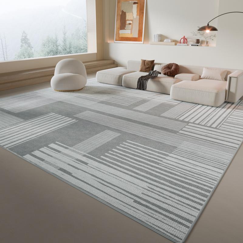 Nordischer geometrischer Teppich für Wohn- und Schlafzimmer: Weich, strapazierfähig, modernes minimalistisches Wohnambiente – Instagram-tauglicher Stil