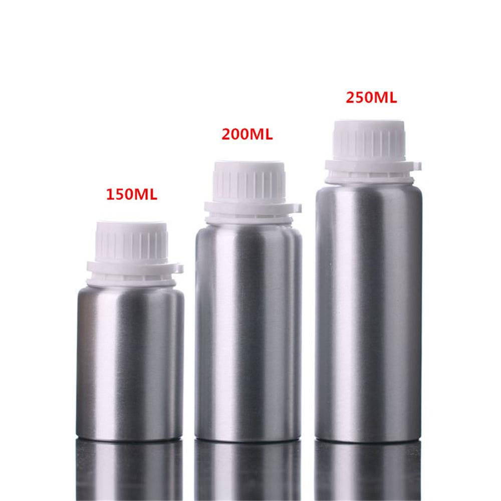 50/150/250ml Silver Aluminum Bottle with Screw Cap Perfume Cosmetic Toner Water Bottle Travel Protable Refillable Bottles