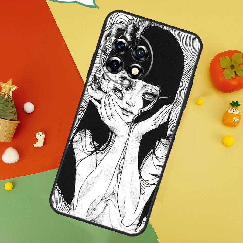 

Horror Manga Style Back Case For OnePlus 13 15 13R 13T 12 12R 11 10 10T 8T Nord 5 CE 4 2 3 Lite N20 N30 Cover OnePlus 15