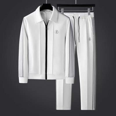 Autumn/Winter 2025 Men's Trendy Striped Tracksuit: Long Sleeve Cardigan & Pants Set