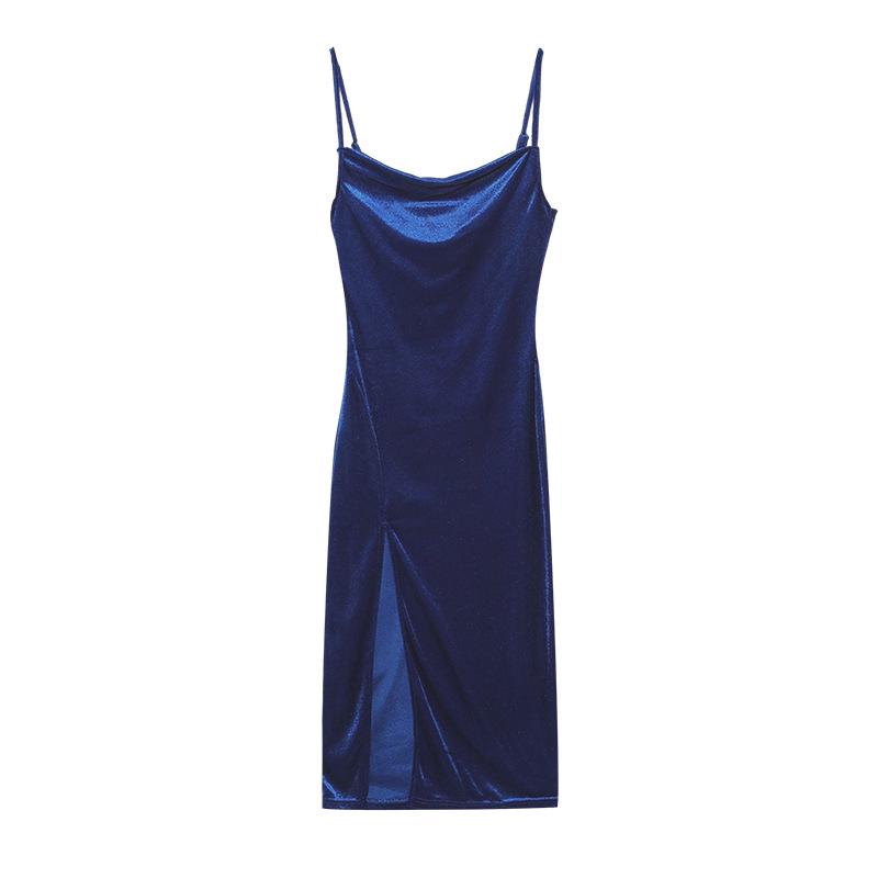 2023 European & American Women's Slim Slit Suspender Dress – Spring/Summer Fashion
