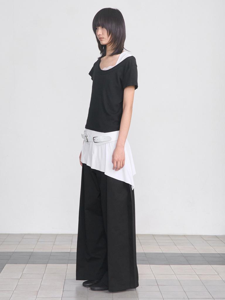 CERRIC Wing Layered Pants _ Black