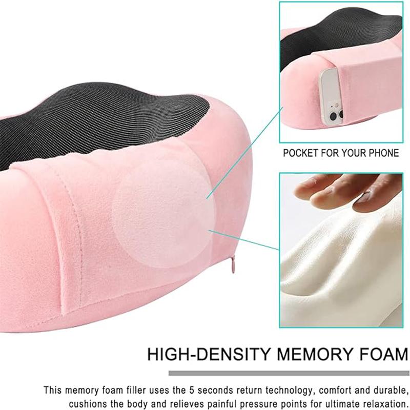 Travel Pillow U Shaped Neck Cushion Neck Cervical Airplane Pillow Support Travel Essentials for Travelling Rest Car Train Home