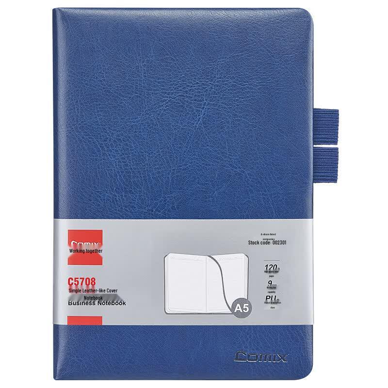 Comix C5708 A5 120-Sheet Leather Notebook