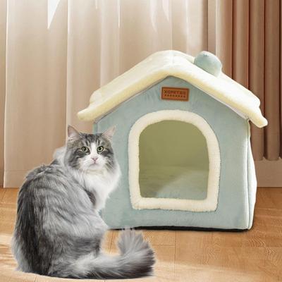 Cat Bed Nest Removable Pet Semi Enclosed for Dog Puppy Cats Kitten