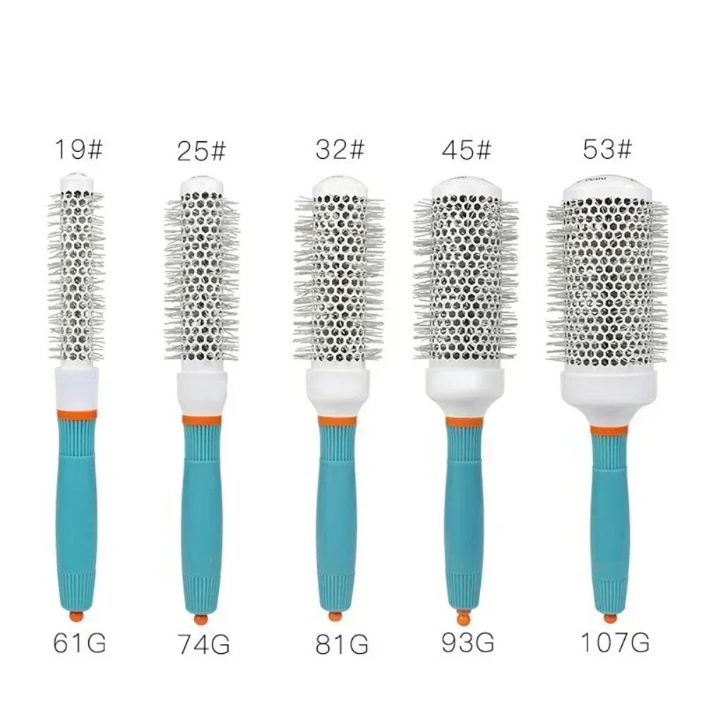 Professional Salon Hair Styling Brush Round Barrel Curly Hair Comb Hairderssing Comb Wet and Dry Dual Use Hairbrush Roller Tools