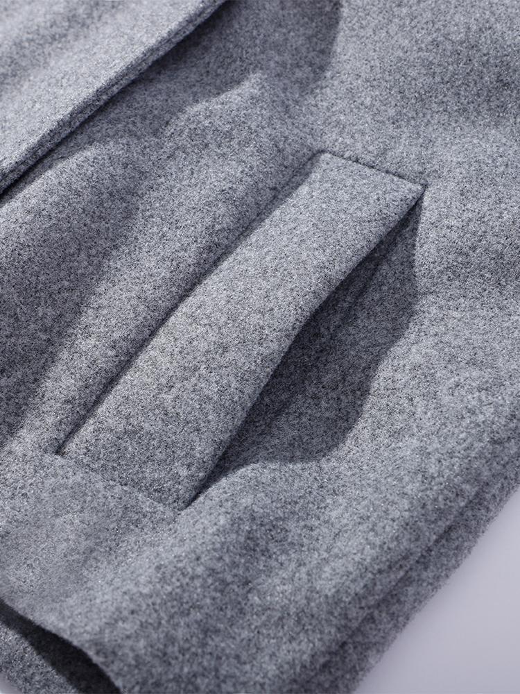 Elegant Women's Coat High Stand Collar Full Sleeve Double Breasted Solid Female Coats 2025 Autumn Fashion High Street Lady Top