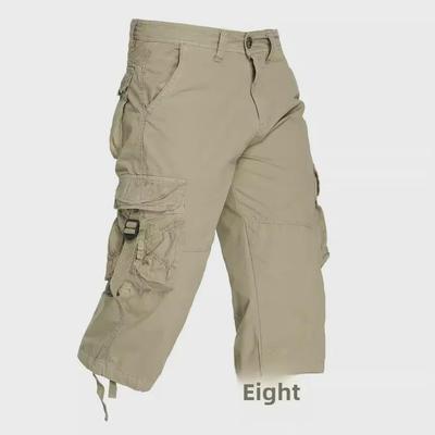 Men's 7-Point Beach Work Shorts - Fashionable Loose Fit, Large Size