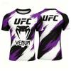Heißer Sommer Verkauf UFC Boxen Kampf Wettbewerb Herren T-Shirt Mode Schnelltrocknend Lässig Atmungsaktiv Rundhals Kurzarm Oberteile