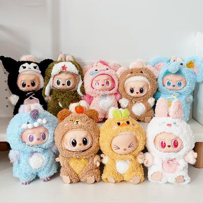 Für 17cm Labubu Puppenkleidung Modekleidung Overalls Puppenkleidung Farblich passende Kleidung Puppenzubehör Niedliche Dekoration Kleine Kleidung