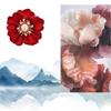 Fashion Red Flower Brooch for Women Female Jewelry Party Wedding Office Decoration Coat Scarf Lapel Pins Gifts