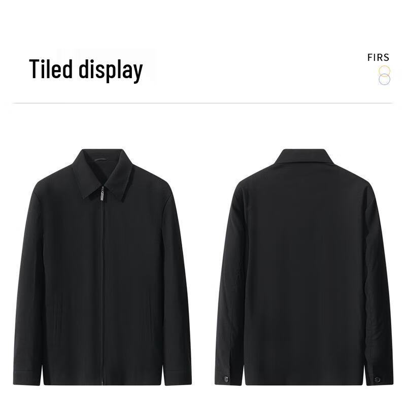 Shanshan Men's Wool Blend Business Casual Zipper Jacket