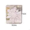 6 Pieces Christmas Glittering Snowflake Ornaments 12x10.5cm Multipurpose for DIY Craft Projects PP