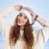 Winter Warm Plush Hat Women's Gradient Color Knitted Hat Outdoor Cold-Proof Ear Protection Hat
