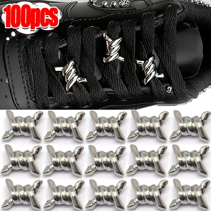 100/10pcs Thorn Buckle DIY Decorative Wire Accessories Shoelace Buckle Shoelace Decoration