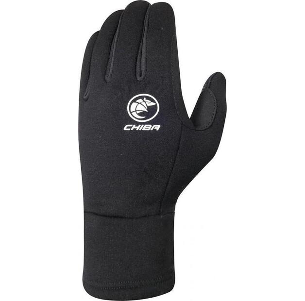 Велосипедные перчатки Chiba Polarfleece (черные)