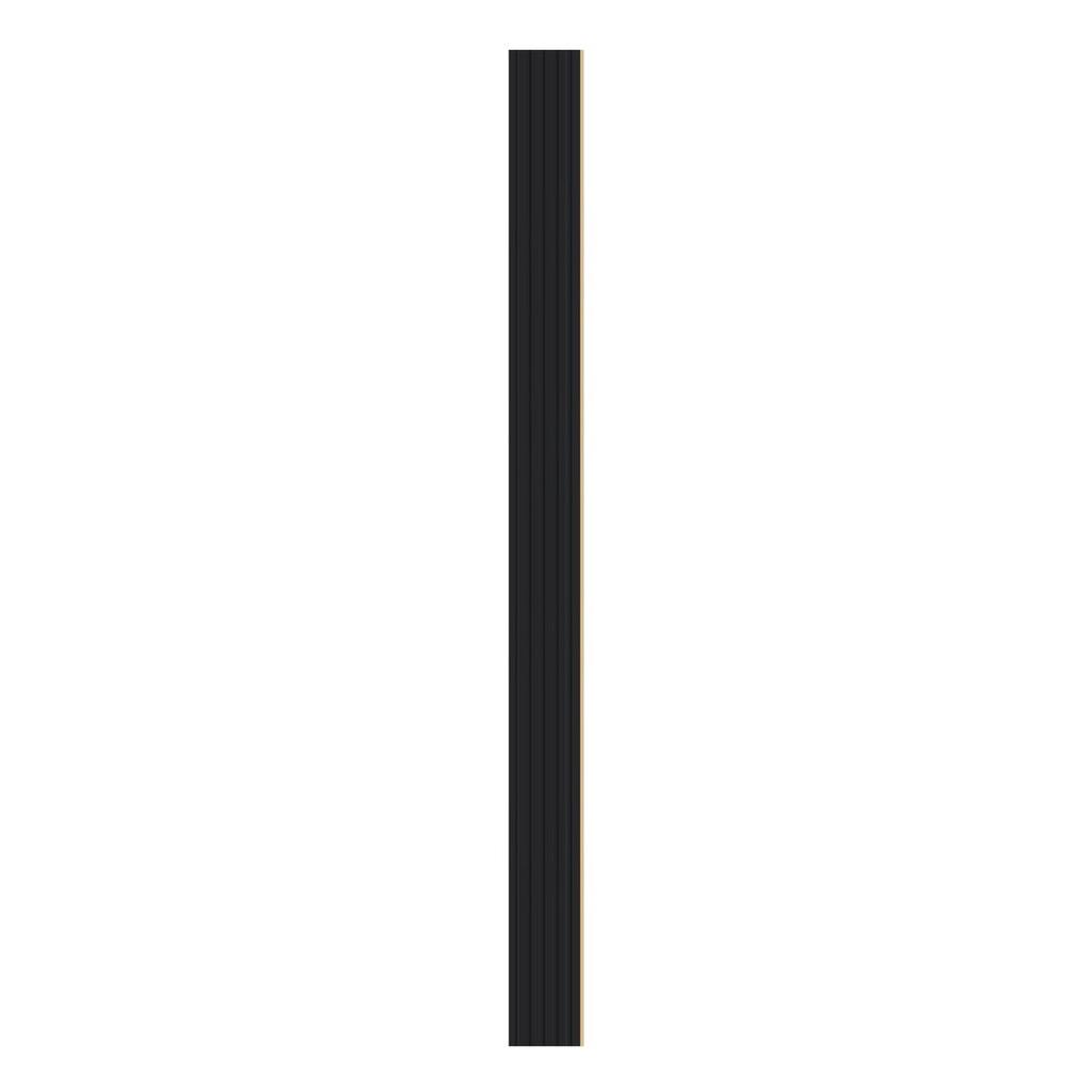Wood Slat Acoustic Panels 8 PCS 96 X 6 Inch for Modern Wall Matte Black