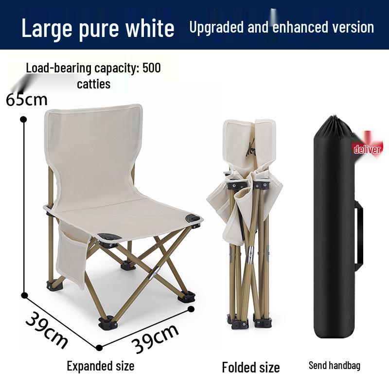 Portable Outdoor Folding Chair with Backrest for Camping, Fishing, and Art Sketching