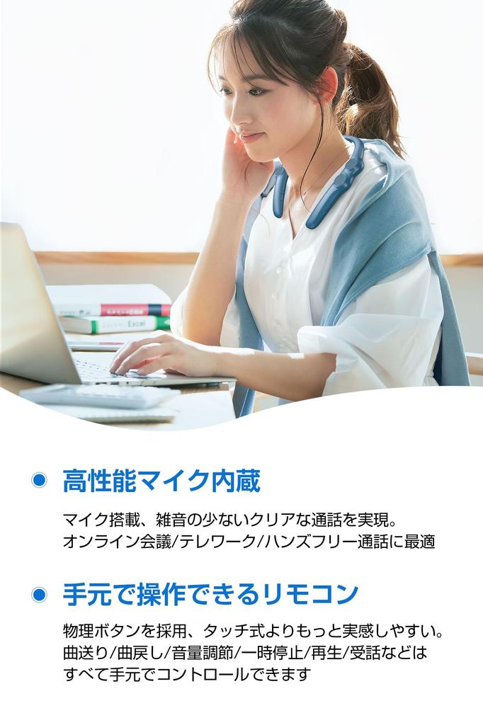 Neck Speaker [Feels like Zero Gravity! Ultra-Lightweight at 78g] Bluetooth 5.4 Wireless Speaker for TV, Elderly, Handheld Speaker with Japanese Voice