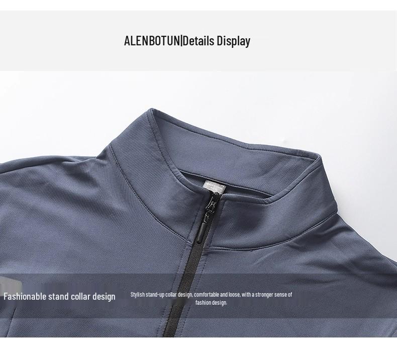 Men's Quick-Dry Velvet-Lined Half-Zip Winter Running Top