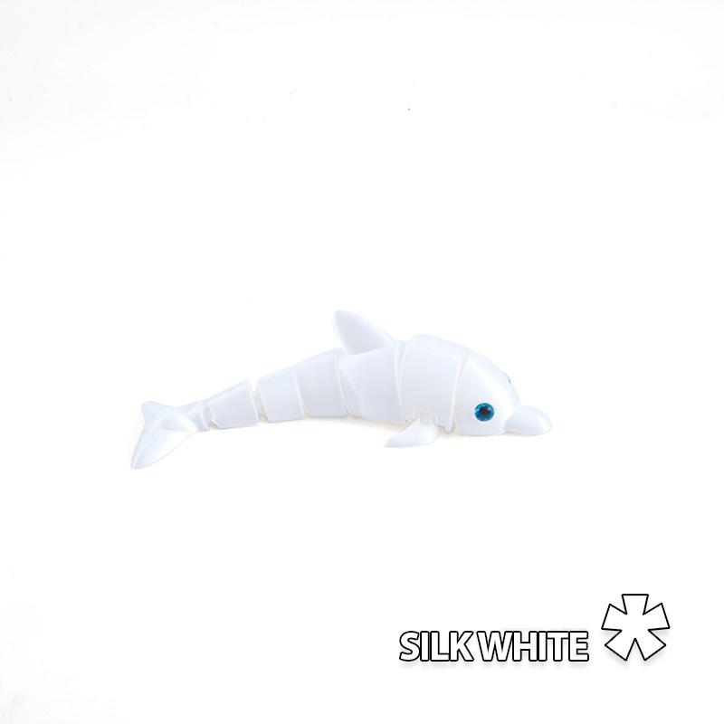 

Creative 3D Printing Cute Dolphin Toy Models Marine Animals Realistic Eyes Joints, Movable Office Home Desktop Ornaments Gifts