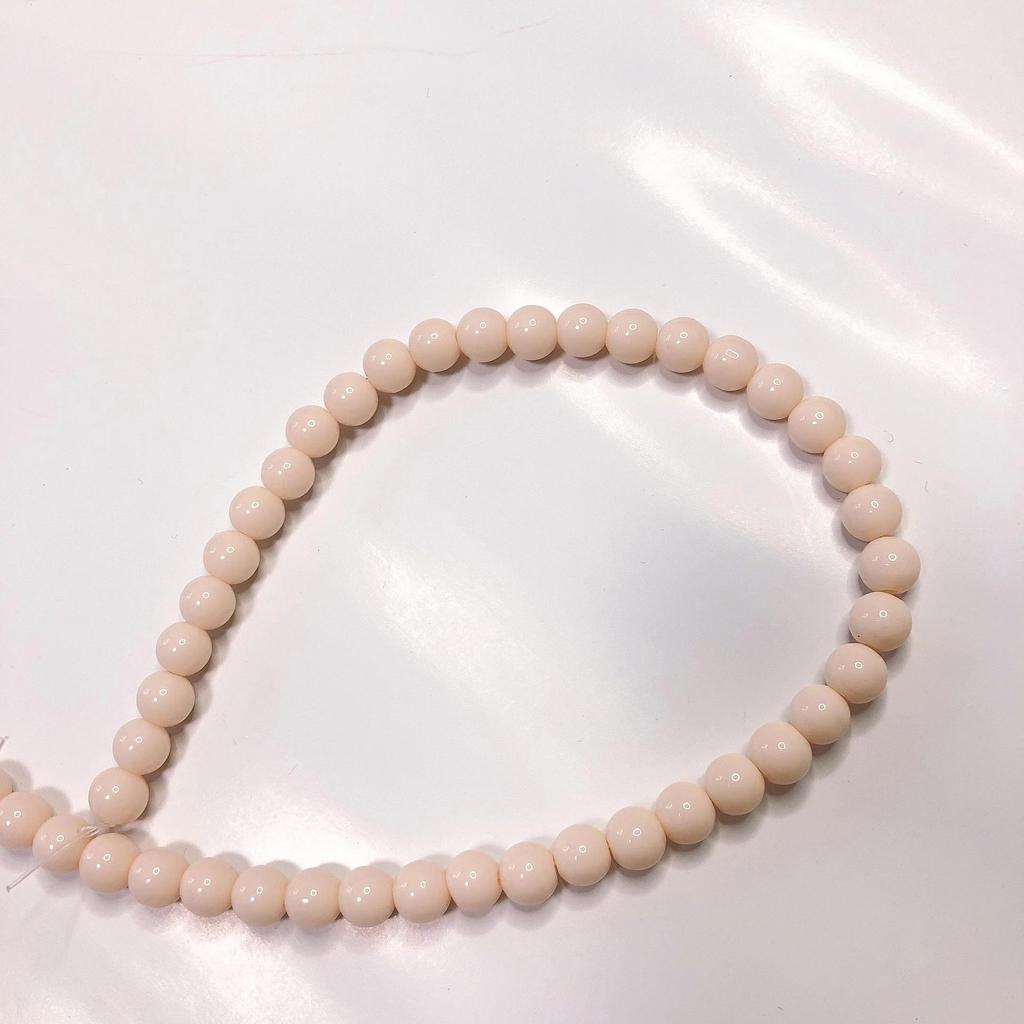 8mm Glossy Porcelain Crystal Beads for Handmade DIY Earrings & Bracelets
