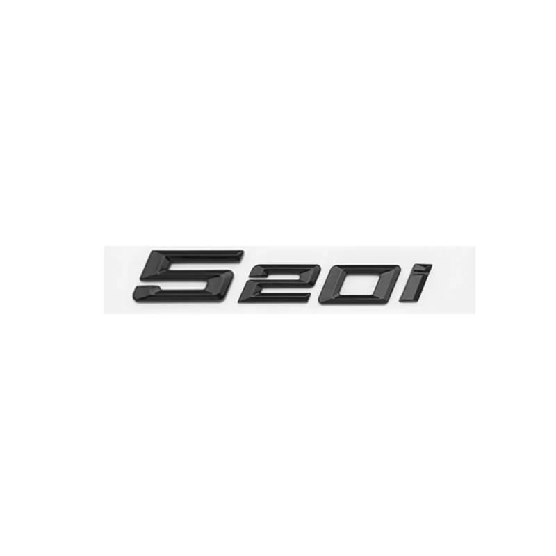 New Glossy Black Chrome Silver 3D Letters Numbers 520i 525i 530i Emblem for BMW Car Trunk Sticker Accessories PS9