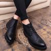 Martin Boots Men's British High-top Business Casual Shoes Brock Heightening Leather Shoes Trendy Versatile Men's Shoes