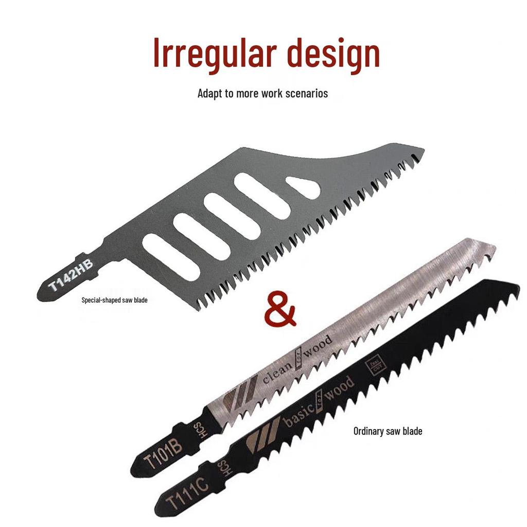 Curve-Cut Irregular Jigsaw Blade for Smooth Woodworking - No Chipping