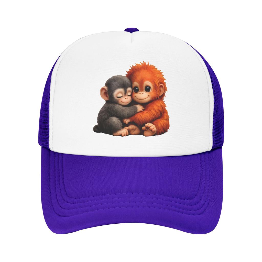 Punch Monkey Cute Mesh Baseball Caps Adult Casual Trucker Worker Cap Hat Adjustable Summer Trucker Hats