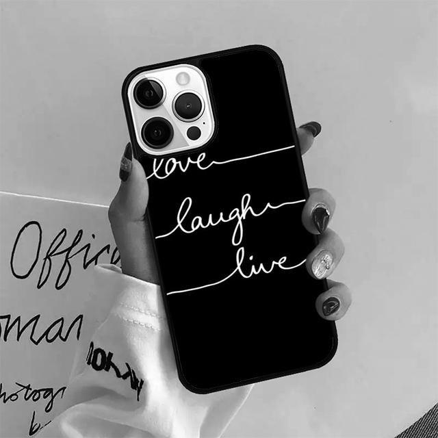 Live Laugh Love Quotes Phone Case Cover For iPhone 17 Air 15 16 14 13 12 Pro Max 11 Pro Max Plus Coque Shell
