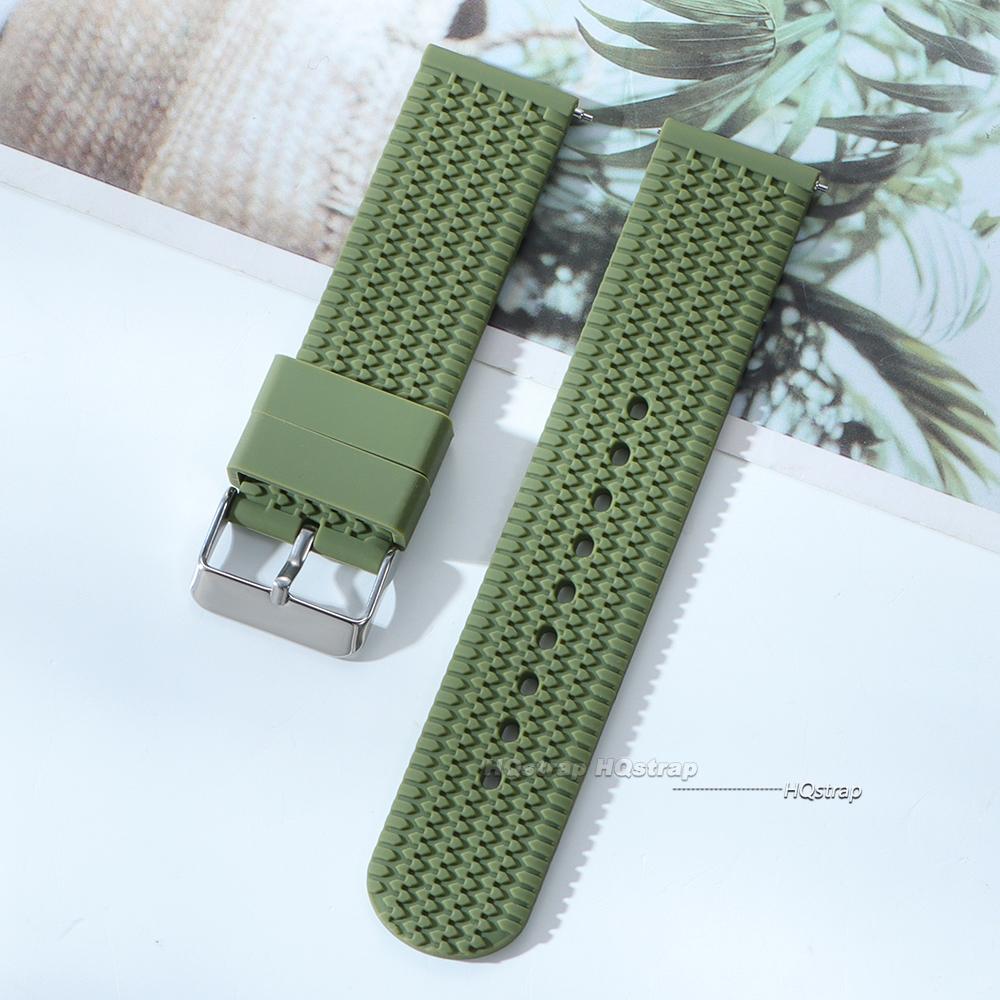 Soft Silicone Rubber Watch Strap 18mm 20mm 22mm 24mm Men Women Sport Waterproof Wrist Band Universal Belt Quick Release Bracelet