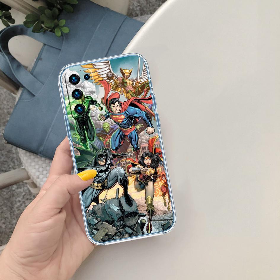 CJ72 Justice league Soft Shell Transparent Phone Case for Samsung Galaxy A04 A04S A14 A23 A34 A54 M23 M33 M52 M53