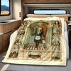 1PC  Freemason Poster Masonic Symbols  Soft Comfortable Throw Blanket Suitable All Seasons Great Gift Idea Home Office Travel