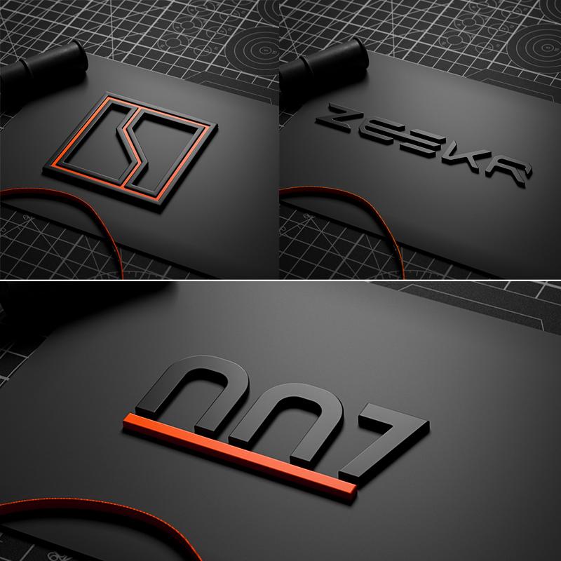 For ZEEKR 001/X/007/7X Zeekr001 Car Badge Modification Blackened Tail Logo Sporty Modified Letters