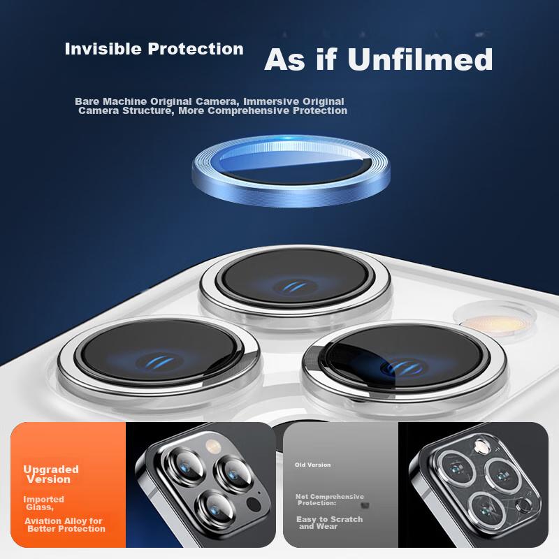 Pisen Lens Protector for Apple IPhone 14 Pro/14 Pro Max, Ultra-Thin Eagle Eye Anti-Scratch Protective Film for Rear Camera, Transparent