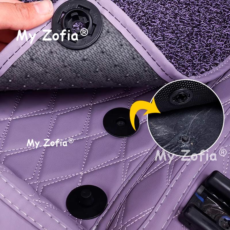 For BYD Dolphin 2025 Car Floor Mats Non-Slip PU Leather Floor Liners All-Weather Durable foot pad Accessories