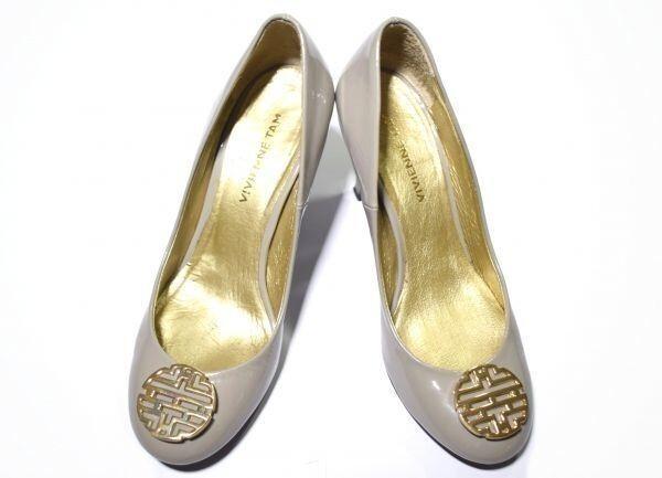 Wyprodukowano w Japonii Vivienne Tam Lakierowane Czółenka 22.5 Szare(UŻYWANY)