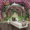 Romantic Flowers Photo Wallpaper 3d Rose Wreath Large Mural For Living Room Bedroom Wall Paper Home Decor