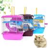 Pet Cage Hamster Cottage with Transparent Skylight Double Layer House for Hamster Golden Hamster Pet