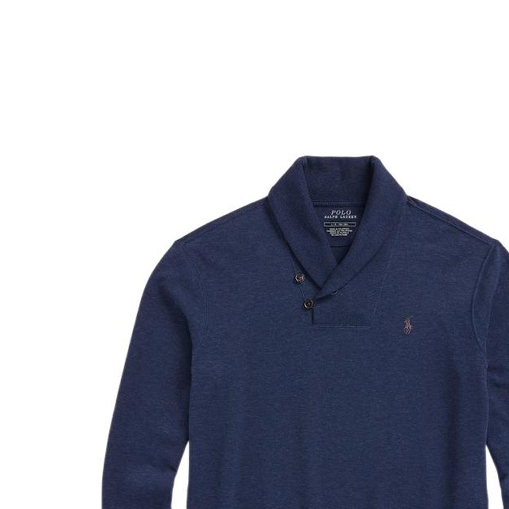 Polo Ralph Lauren Solid Logo Embroidered Plain Knit Crew Neck Pullover Sweater Men sweater Navy-Blue MNPOKNI16822215-410