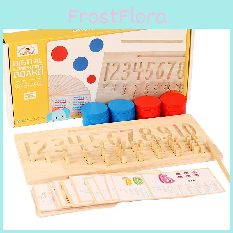 Montessori Wooden Number Slot Stick Blind Writing Board For Kid Educational Play